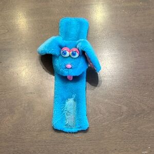 Vintage Hasbro 1985 Watchimal Watchimals Watch Blue Dog Fuzzy Plush Toy Animal